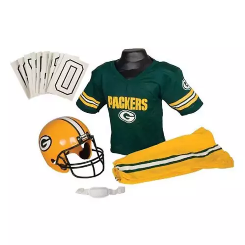 Franklin Sports Green Bay Packers Deluxe Football Uniform Set