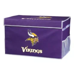 Franklin Sports Minnesota Vikings Collapsible Footlocker Storage Bin
