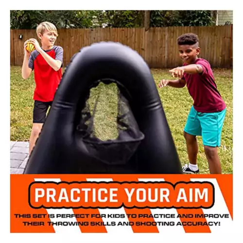 NERF Inflatable Proshot Kids Football + Blaster Target Game - Image 3