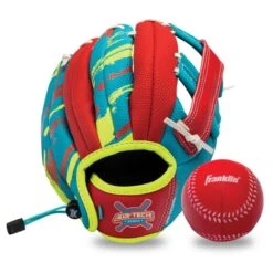 Franklin AIRTECH Fielding Glove With Ball - 9" ROYAL/RED